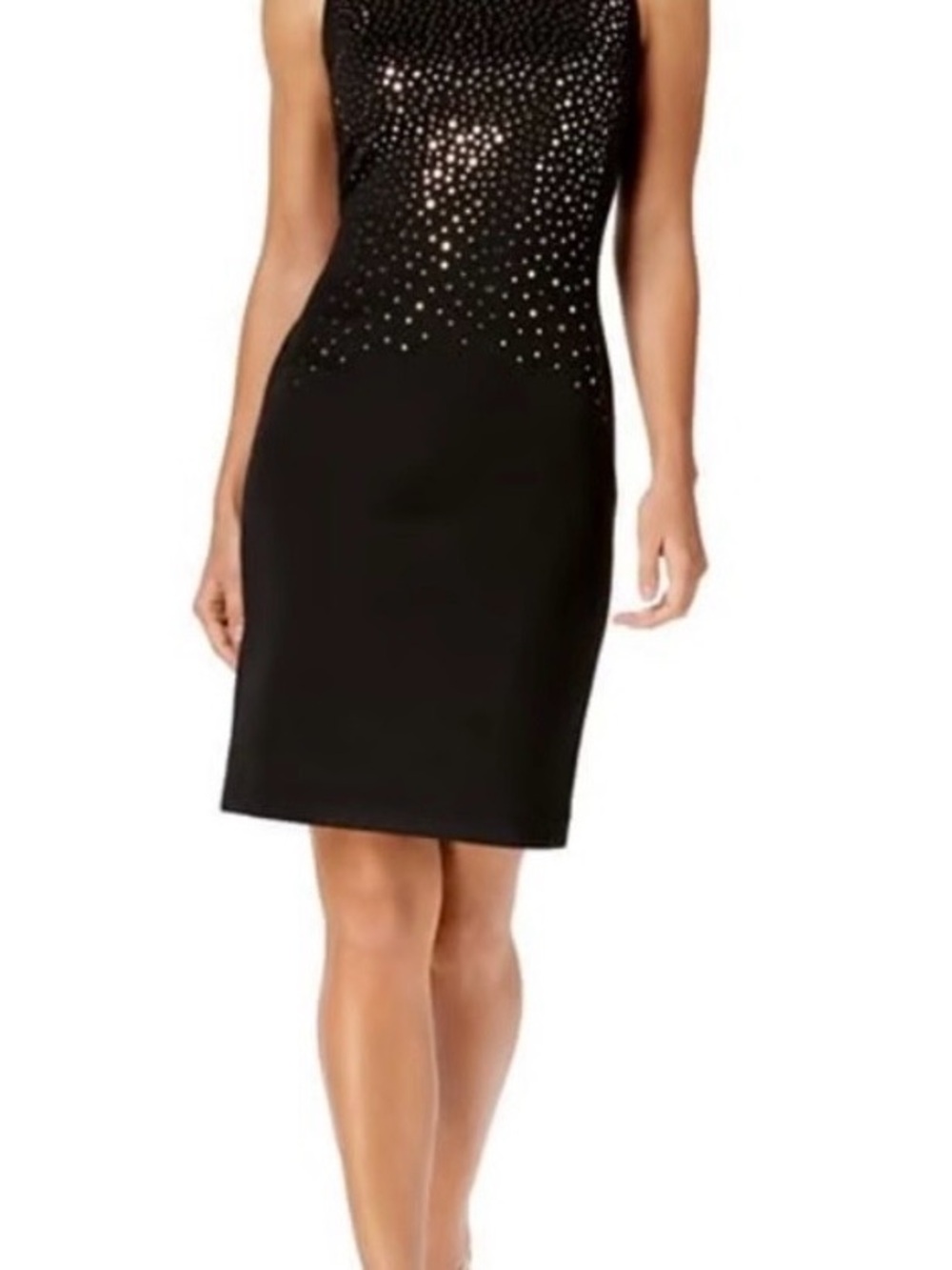 Calvin Klein Black Gold Mirror
Disc Scuba Sheath Dress 8
